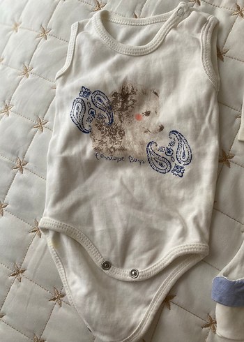 Bebek Erkek Pamuklu Uzun Kollu Örme hastane çıkış seti - Görsel 5