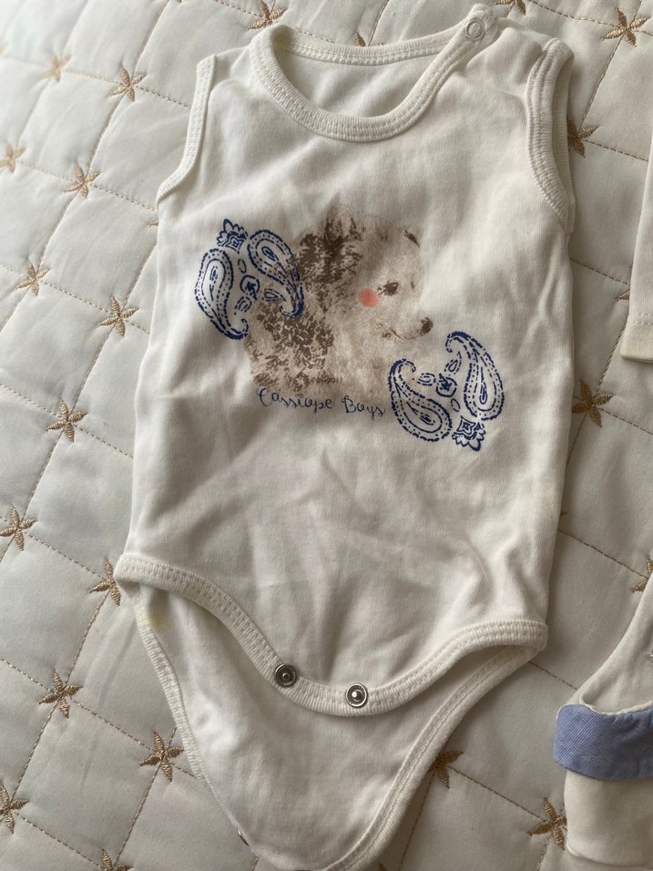 Bebek Erkek Pamuklu Uzun Kollu Örme hastane çıkış seti - Görsel 5