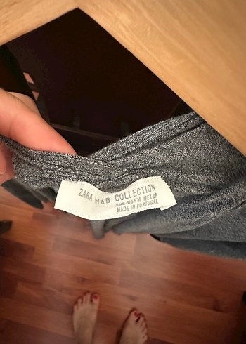 Zara Gri Kadın Midi Hırka