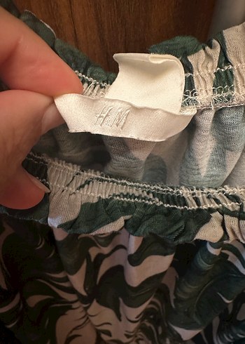 Yeşil Desenli Uzun Bohem Elbise - Görsel 4