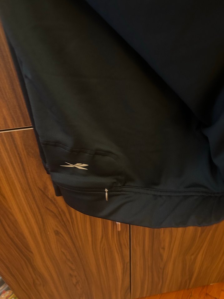 Fermuarlı Siyah Spor Tayt reebok - Görsel 2