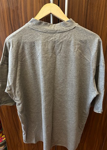Zara Orjinal Gri Kısa Kollu  Tişört - Görsel 6