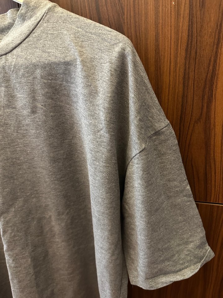 Zara Orjinal Gri Kısa Kollu  Tişört - Görsel 3
