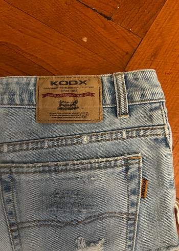 Düğmeli Bej Mini Kadın Jean Şort - Görsel 5