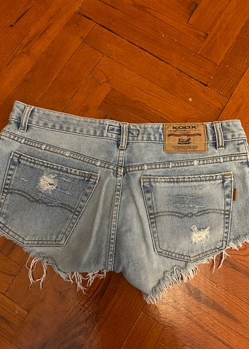 s Beden mavi Renk Düğmeli Bej Mini Kadın Jean Şort