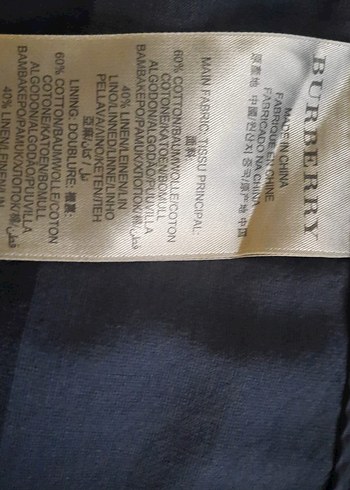 44 Beden lacivert Renk BURBERRY ORJİNAL TRENÇKOT
