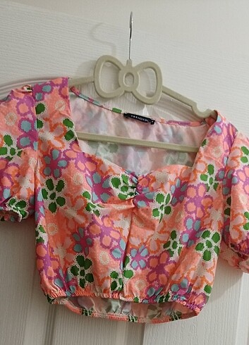 Trendyol & Milla Trendyolmilla Çiçekli Crop Üst