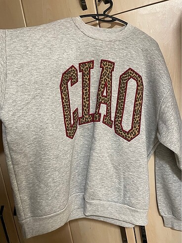 leopar detaylı sweatshirt