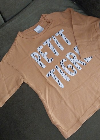 Kız Çocuk Bej Uzun Kollu Baskılı Tişört - Görsel 4