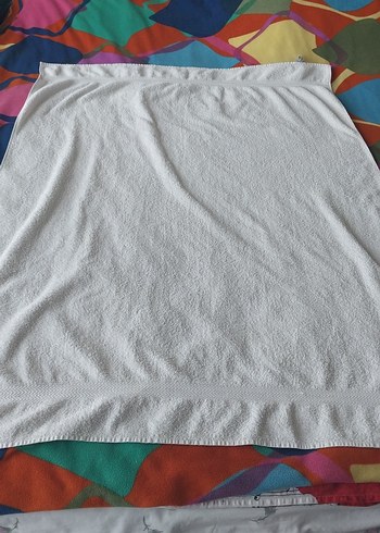 Beyaz Pamuklu banyo Havlu - Görsel 6