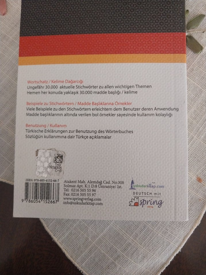 Almanca-Türkçe Cep Sözlüğü DAS - Görsel 4