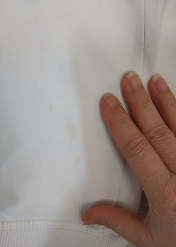 Kadın Beyaz Payetli Baskılı Sweatshirt - Görsel 8