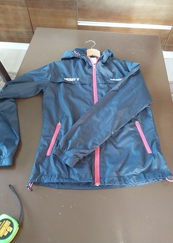 kadin lacivert Kapüşonlu İnce Mont - Görsel 8