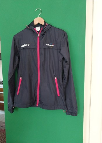 kadin lacivert Kapüşonlu İnce Mont - Görsel 2