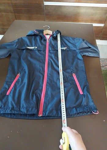 kadin lacivert Kapüşonlu İnce Mont - Görsel 7