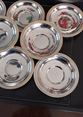 Çelik çay tabağı 8 adet - Görsel 3