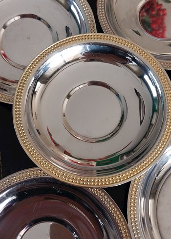 Çelik çay tabağı 8 adet - Görsel 7