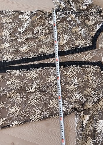 Ekol Nakışlı Dantel Uzun Kollu Bluz 3XL - Görsel 5