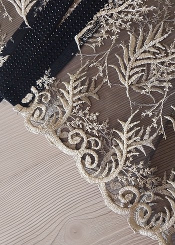 Ekol Nakışlı Dantel Uzun Kollu Bluz 3XL - Görsel 8