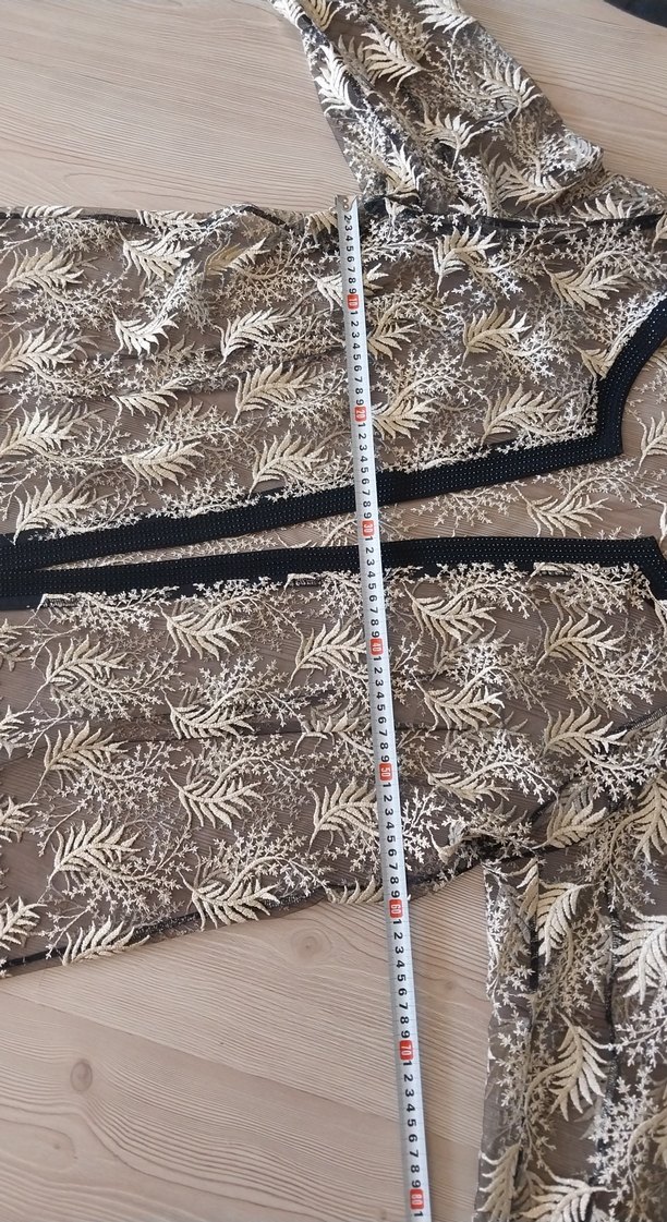 Ekol Nakışlı Dantel Uzun Kollu Bluz 3XL - Görsel 5