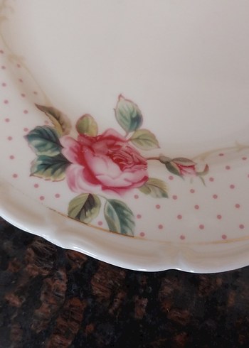 Karaca Pastel Beyaz Gül Desenli Tabak