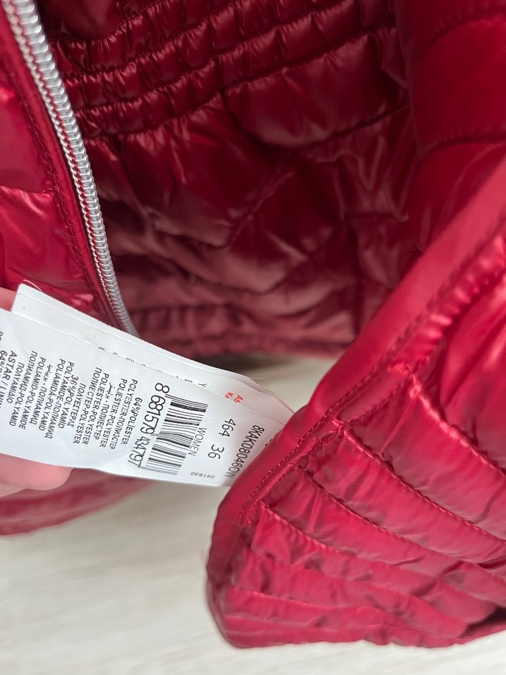 Kırmızı Fermuarlı Kadın Kışlık Mont - Görsel 2