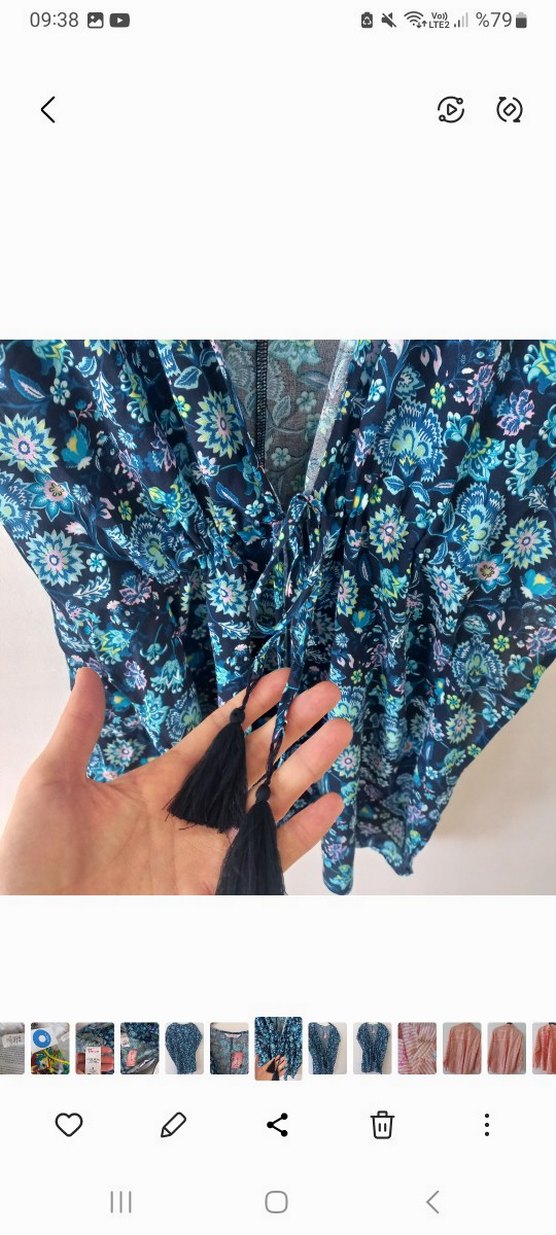 PENTI Bohem PLAJ  Tunik Püsküllü V Yaka - Görsel 3