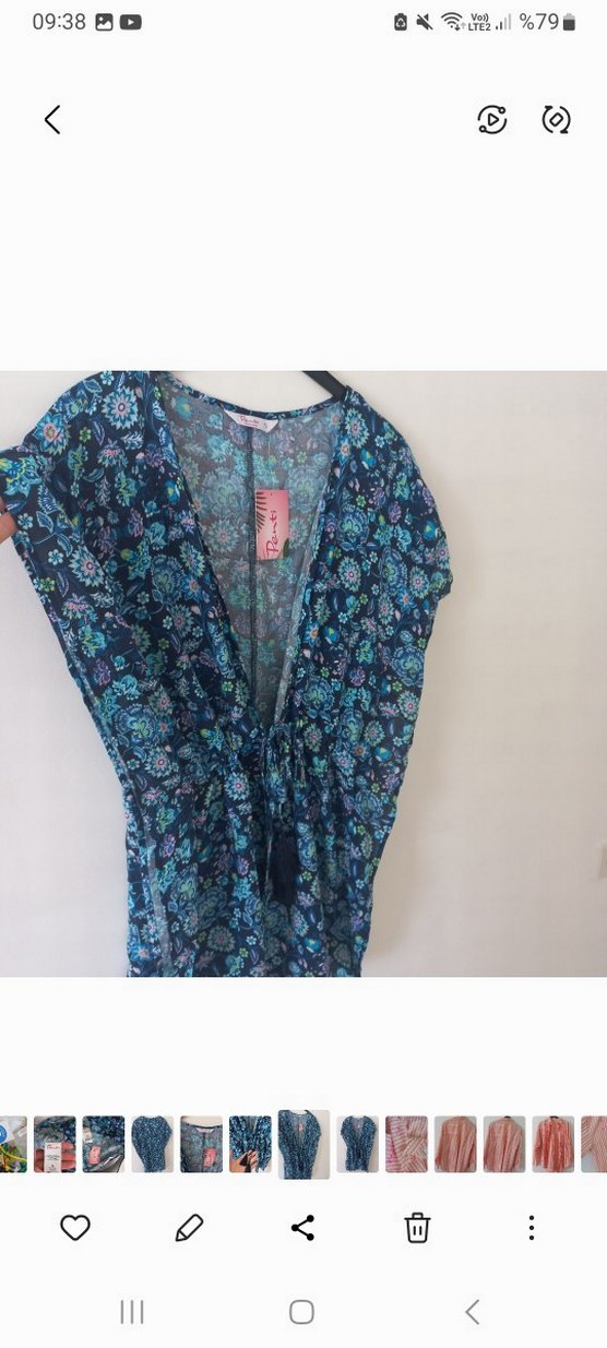 PENTI Bohem PLAJ  Tunik Püsküllü V Yaka - Görsel 2