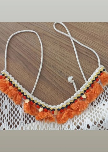 l Beden ten rengi Renk TWIST Dantel Detaylı Bej Bohem PLAJ ELBISESI