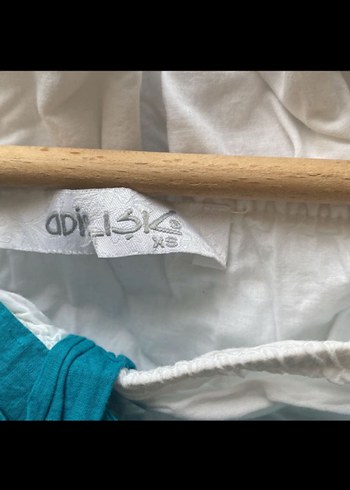 Turkuaz Nakışlı Straplez Uzun Bohem Elbise - Görsel 3