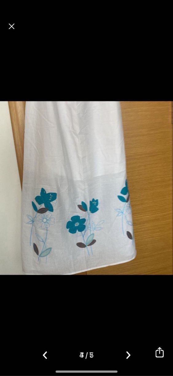 Turkuaz Nakışlı Straplez Uzun Bohem Elbise - Görsel 4