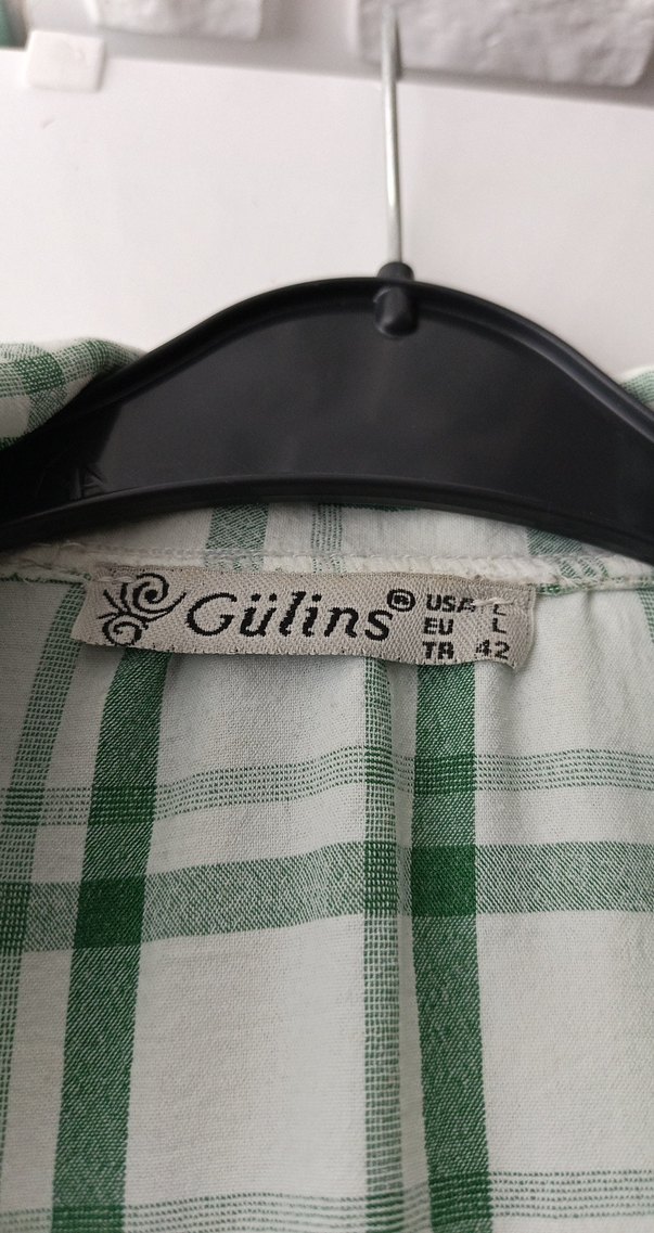 Düğmeli Ekose Uzun Kollu Kadın Gömlek - Görsel 2