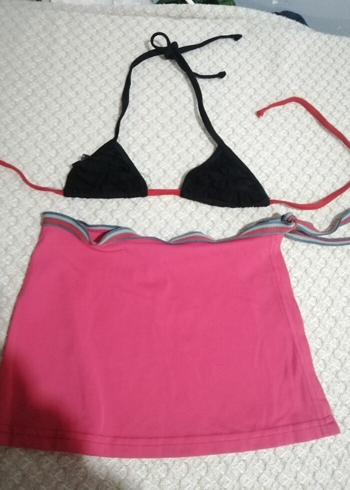 Çocuk bikini 3 lü takım fırfırlı model - Görsel 2