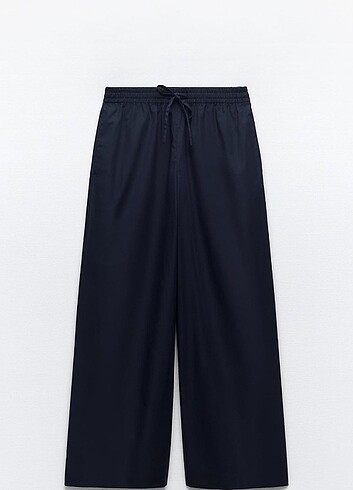 Wide leg poplin pantolon zara