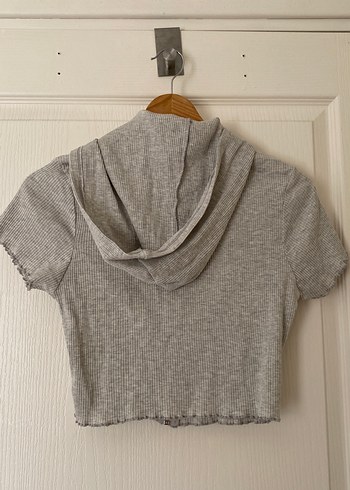 Crop Fermuarlı Tişört - Görsel 2