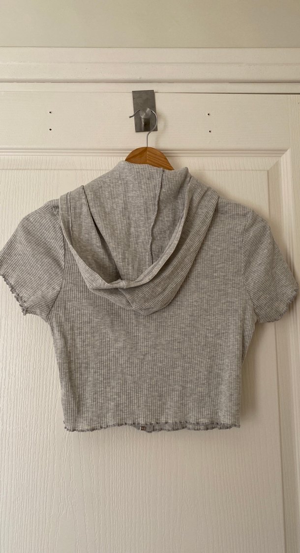 Crop Fermuarlı Tişört - Görsel 2