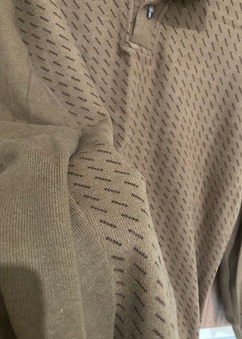 Düğmeli Kahverengi Erkek Triko Sweatshirt - Görsel 4