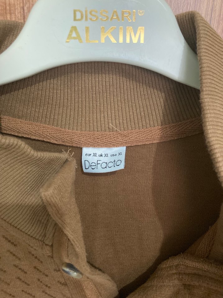 Düğmeli Kahverengi Erkek Triko Sweatshirt - Görsel 3