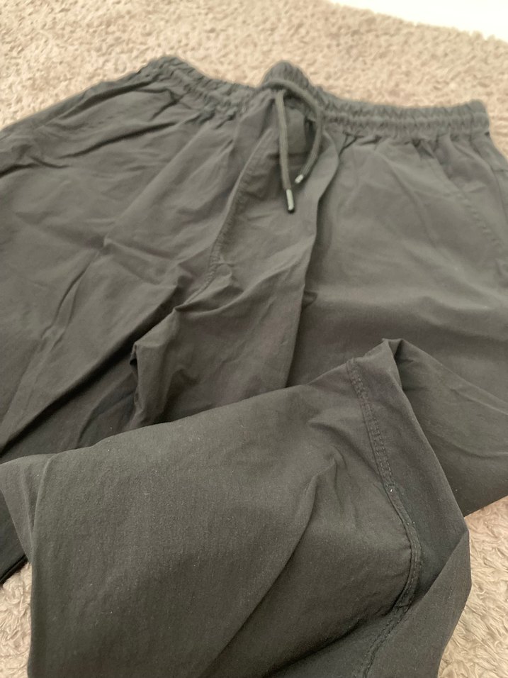 Siyah paraşüt kumaş eşofman erkek - Görsel 3