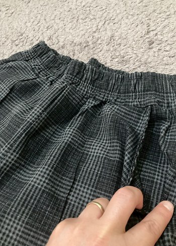 Gri Kareli Erkek çocuk Keten Şort - Görsel 2