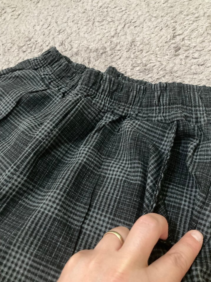 Gri Kareli Erkek çocuk Keten Şort - Görsel 2