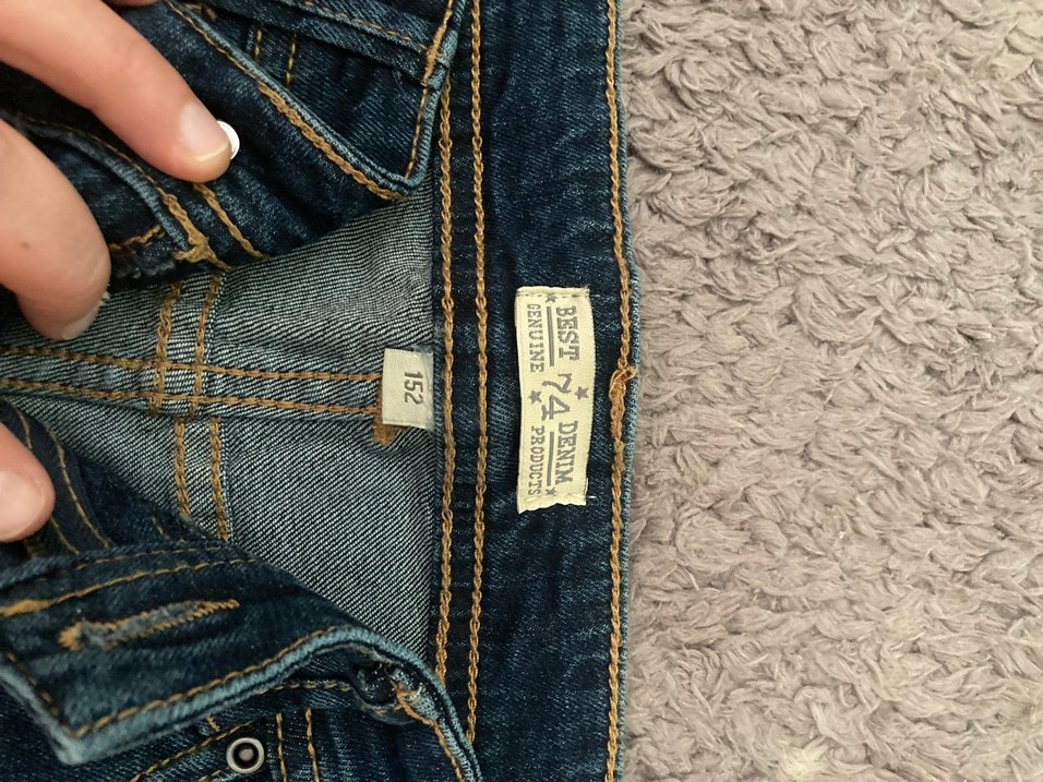 Lacivert kız çocuk Normal Boy Kot Pantolon - Görsel 2