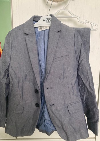 Gri Çocuk Takım Elbise Düğmeli - Görsel 2