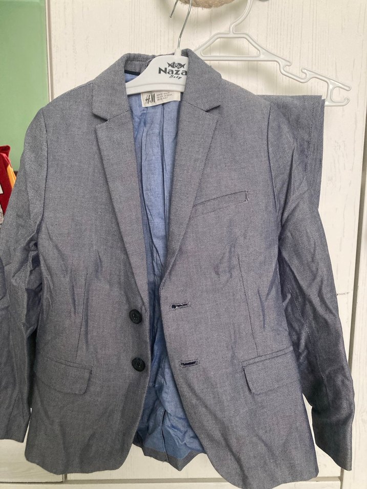 Gri Çocuk Takım Elbise Düğmeli - Görsel 2