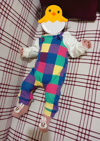 Renkli bebek tulumu - Görsel 4