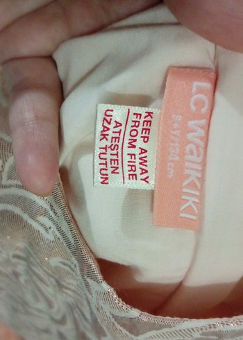 Dantel Detaylı Kız Çocuk Pembe Elbise - Görsel 5