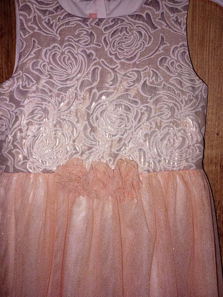 Dantel Detaylı Kız Çocuk Pembe Elbise - Görsel 2