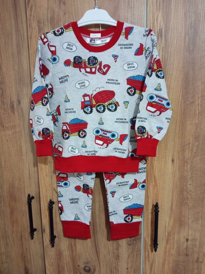 Renkli Baskılı /Erkek Çocuk Pijama Takımı - Görsel 2