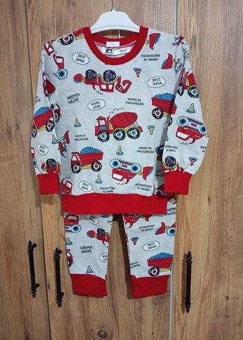 Renkli Baskılı Çocuk Pijama Takımı - Görsel 2