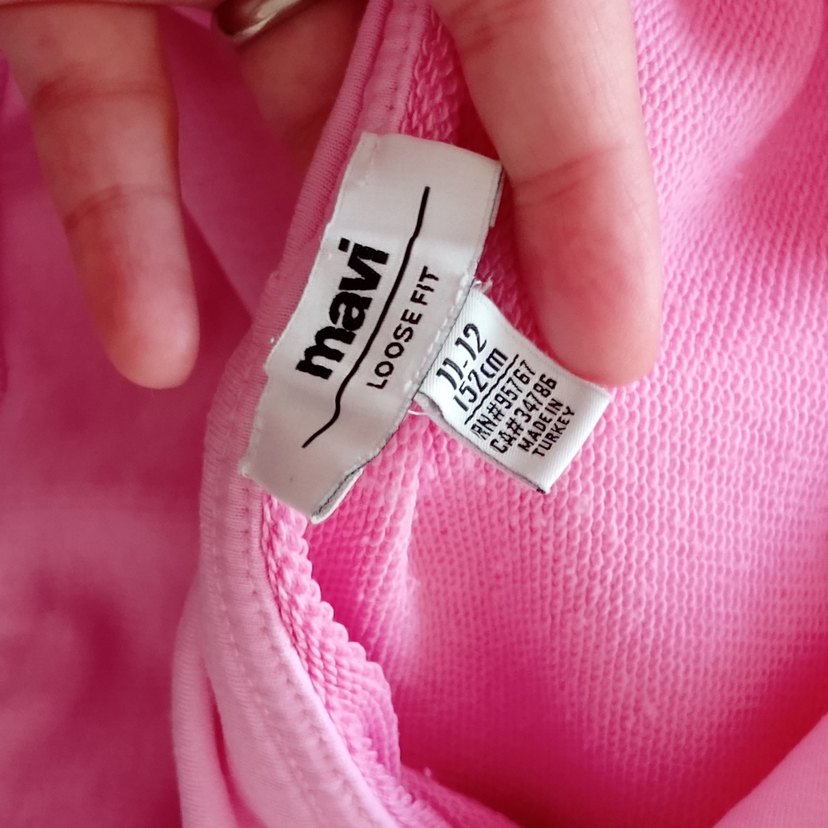 Pembe Kapüşonlu  Sweatshirt - Görsel 3